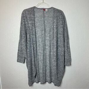 H&M DIVIDED Heathered Gray Women's Open Cardigan Sweater Size M